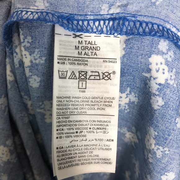 Old Navy blue floral summer dress Sz m - Picture 5 of 5